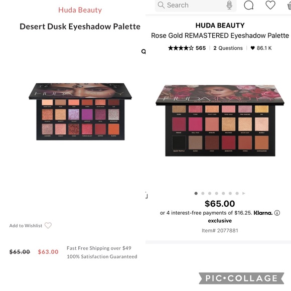 HUDA Beauty eyeshadow palette bundle! Desert Dusk & Rose Gold REMASTERED